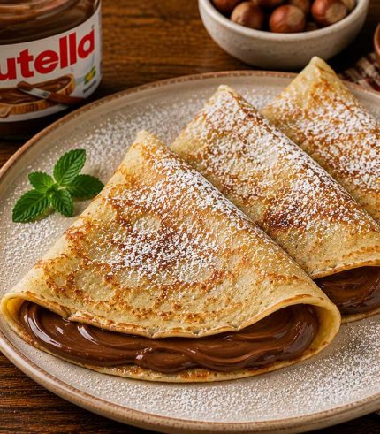 Savurează clătitele cu Finetti, un desert delicios și îndrăgit, perfect pentru iubitorii gustului intens de ciocolată și alună. Clătitele fine și rumenite sunt completate cu cremă Finetti, pentru o combinație cremoasă și savuroasă.