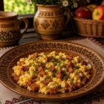 Un preparat tradițional și sățios, ouăle cu jumări sunt alegerea potrivită pentru un mic dejun cu gust autentic românesc. Ouăle sunt pregătite împreună cu jumări crocante și aromate, iar la final sunt completate cu mărar proaspăt, pentru un plus de savoare.